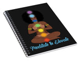 Black Queen Meditate - Spiral Notebook