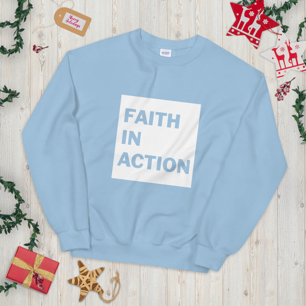 Faith In Action Box Logo Unisex Sweatshirt