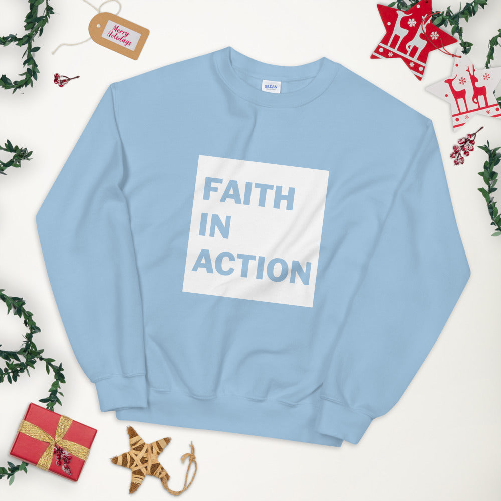Faith In Action Box Logo Unisex Sweatshirt